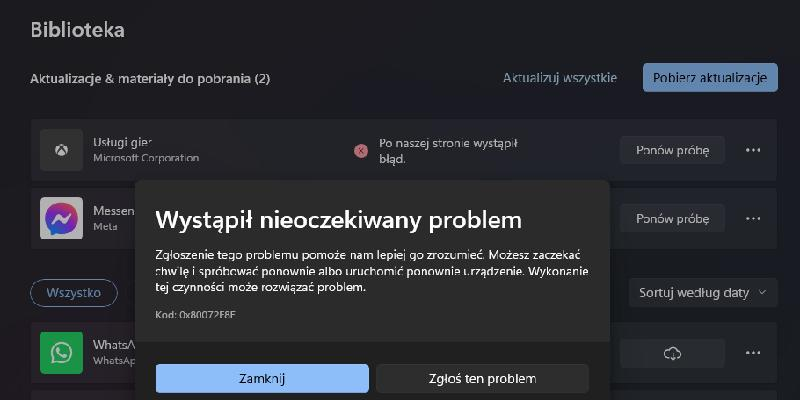 Naprawa aktualizacji Windows