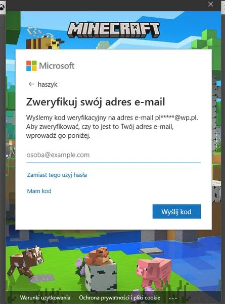 Odzyskiwanie konta Minecraft