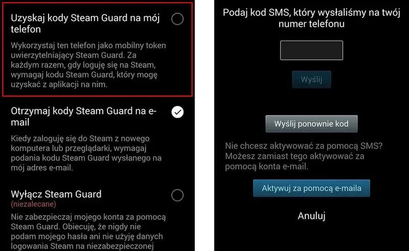 Zabezpieczenia konta Steam
